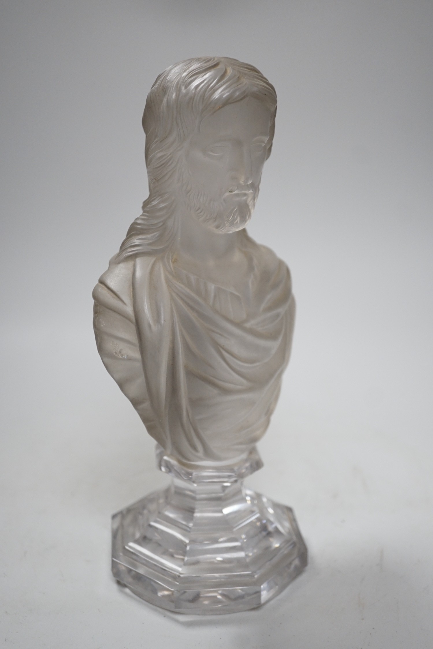 A Baccarat crystal bust of Christ, 8cms high